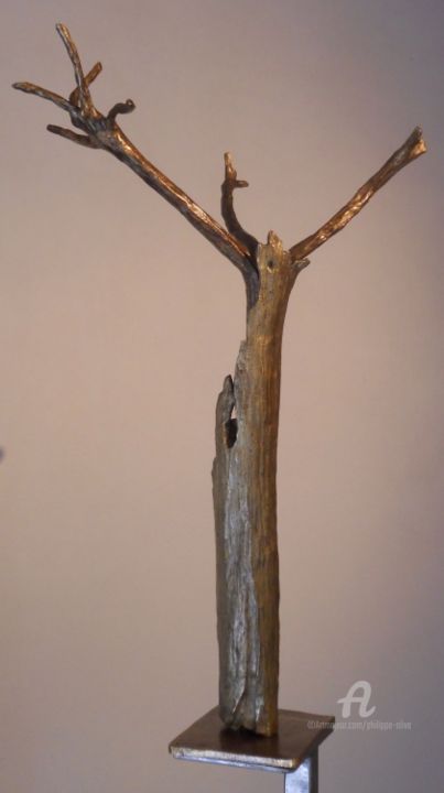 Sculpture titled "D'APRES NATURE 3" by Philippe Olive, Original Artwork, Metals