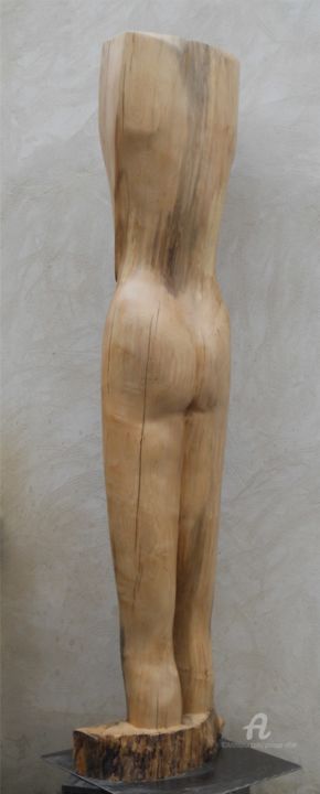 Sculpture intitulée "BUSTE 1.." par Philippe Olive, Œuvre d'art originale, Bois