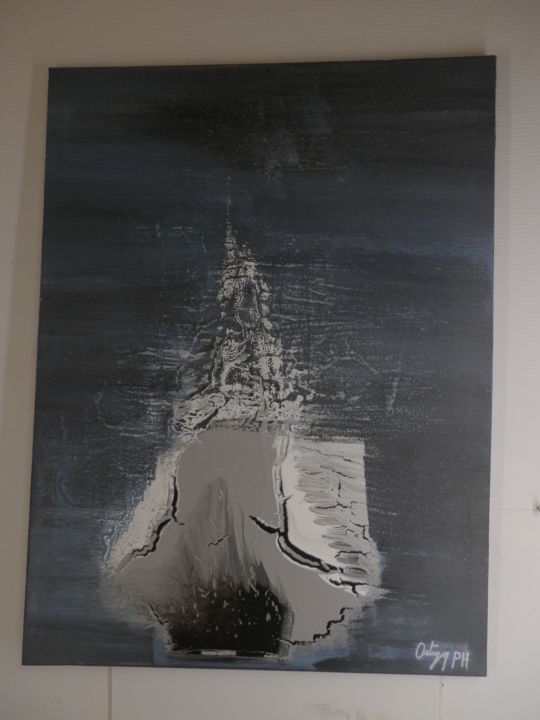 Peinture intitulée "Le bateau fantome" par Philippe Ostyn, Œuvre d'art originale, Acrylique