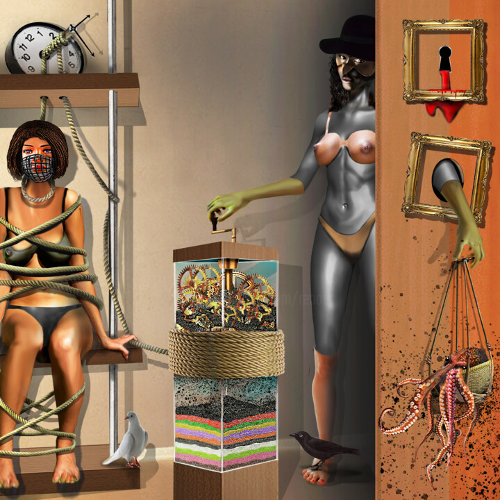 Digital Arts titled "" LA DECONSTRUCTION…" by Philippe Renou, Original Artwork, Digital Collage