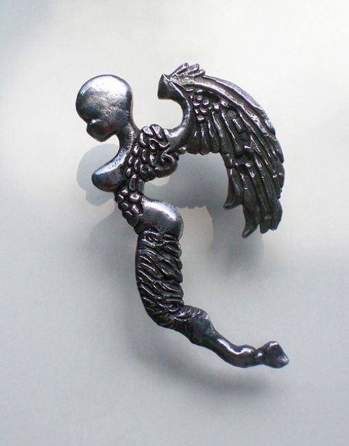 Skulptur mit dem Titel "ange et demon" von Philippe Rocca, Original-Kunstwerk