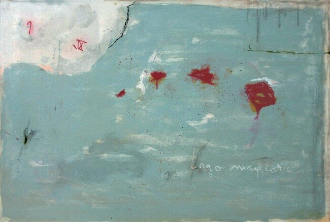 Peinture intitulée "lago" par Philippe Roussel, Œuvre d'art originale, Huile