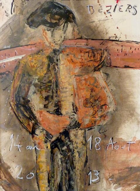 Painting titled "Projet d'affiche po…" by Philippe Roussel, Original Artwork, Oil