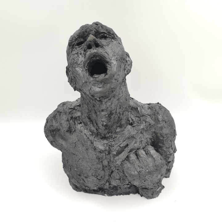 Sculpture intitulée "Ma Douleur" par Philippe Rude, Œuvre d'art originale, Argile