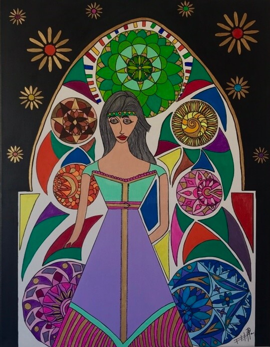 Painting titled "Zouina" by Philippe Seigle, Original Artwork, Acrylic