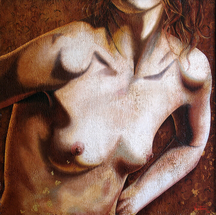 Peinture intitulée "Nudes" par Philippe Vautrin, Œuvre d'art originale, Huile Monté sur Panneau de bois