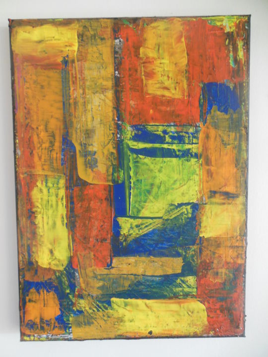 Painting titled "Abstraction N°2" by Philippe Vos, Original Artwork