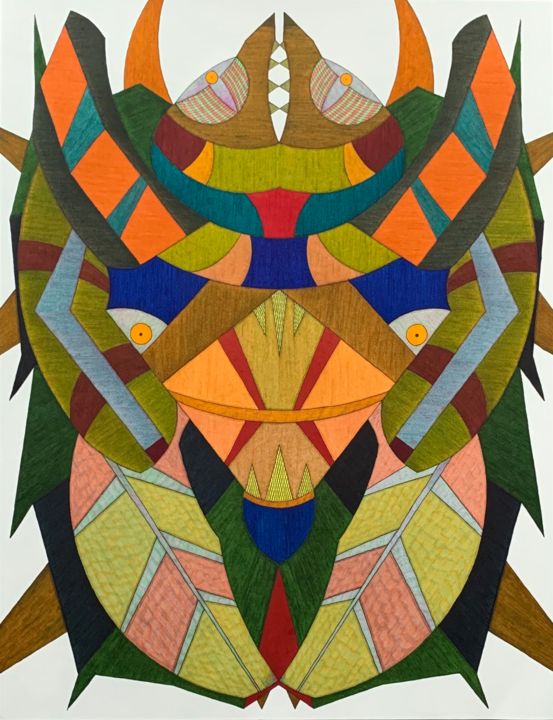 Dessin intitulée "phw-224" par Philippe Wittner, Œuvre d'art originale, Marqueur