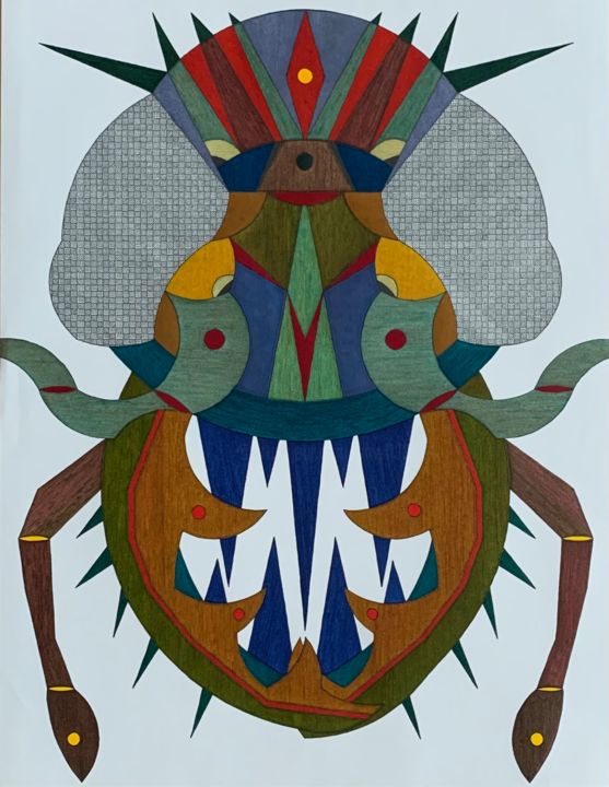 Dessin intitulée "phw-227" par Philippe Wittner, Œuvre d'art originale, Marqueur