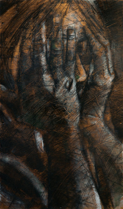 Painting titled "Sans titre" by Amirault, Original Art,
