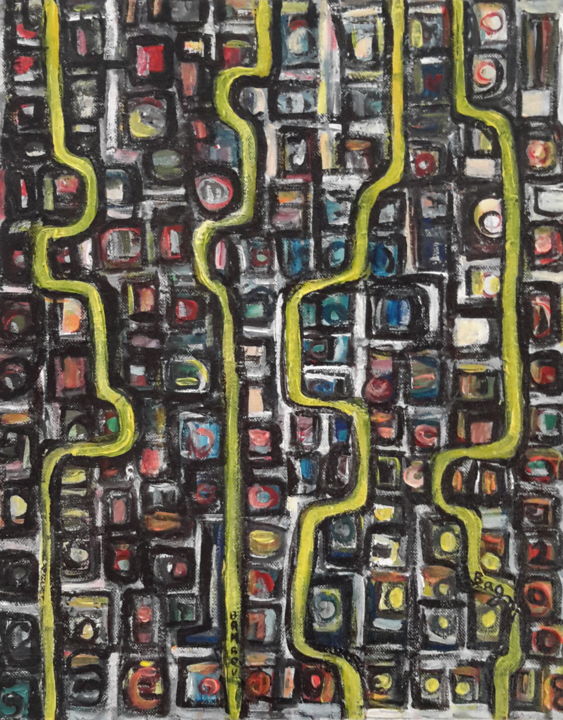 Peinture intitulée "20171118-153317.jpg" par Philippe Bagnk, Œuvre d'art originale, Acrylique