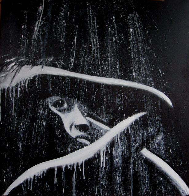 Malerei mit dem Titel "Noir et blanc 3" von Philippe Blanchard, Original-Kunstwerk, Öl