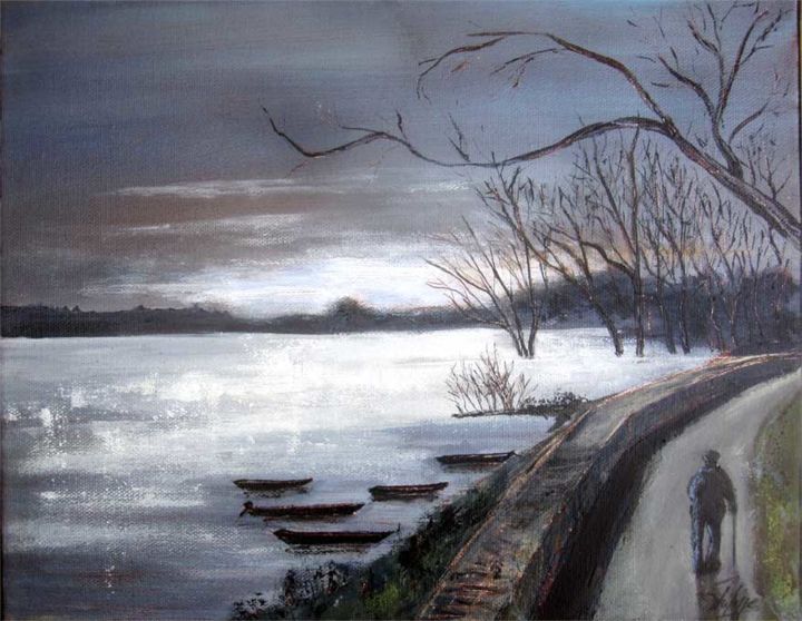 Peinture intitulée "La Loire" par Philippe Blanchard, Œuvre d'art originale, Acrylique