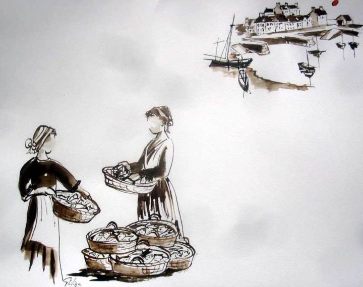 Pintura titulada "Les petites "pen-sa…" por Philippe Blanchard, Obra de arte original, Otro