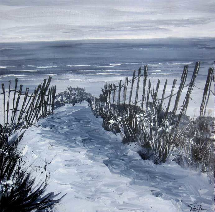 Pintura titulada "les dunes 4" por Philippe Blanchard, Obra de arte original, Acrílico