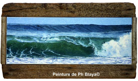 Pintura titulada "Houle Atlantique" por Philippe Blaya, Obra de arte original, Oleo
