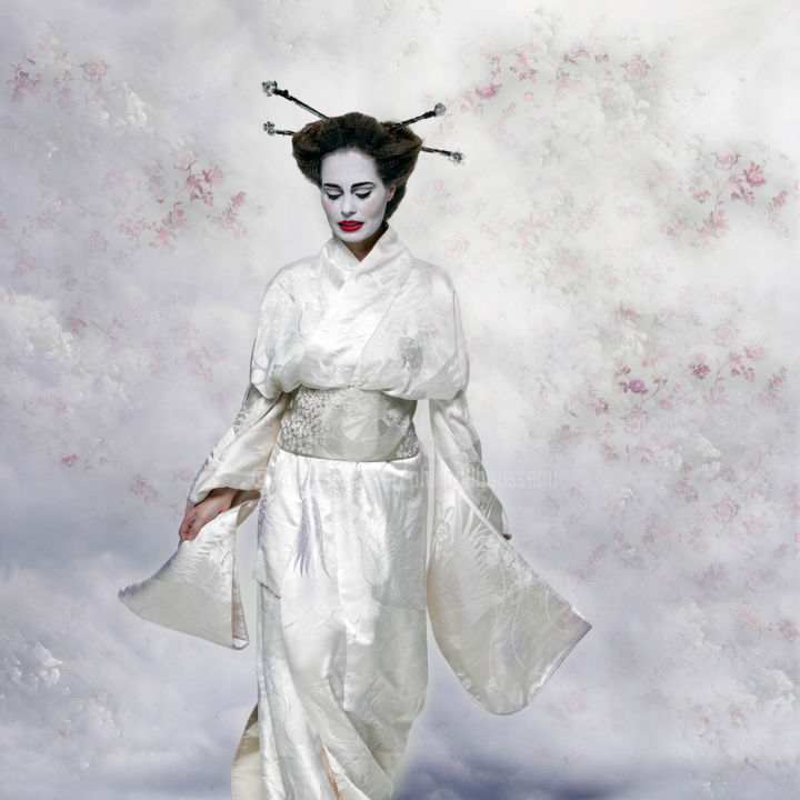 Photography titled "Kimono Girl" by Philippe Bousseau, Original Artwork, Digital Photography