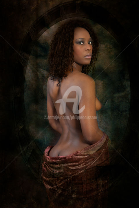 Fotografie mit dem Titel "Black Lady" von Philippe Bousseau, Original-Kunstwerk, Digitale Fotografie