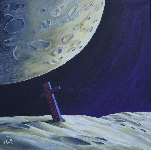 Peinture intitulée "Mission to Mars" par Philippe Corp, Œuvre d'art originale, Huile