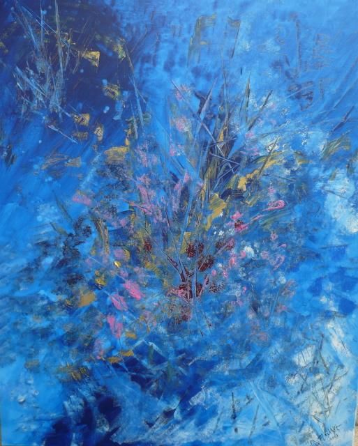 Painting titled "les fleurs du bien" by Philippe G Maillet, Original Artwork
