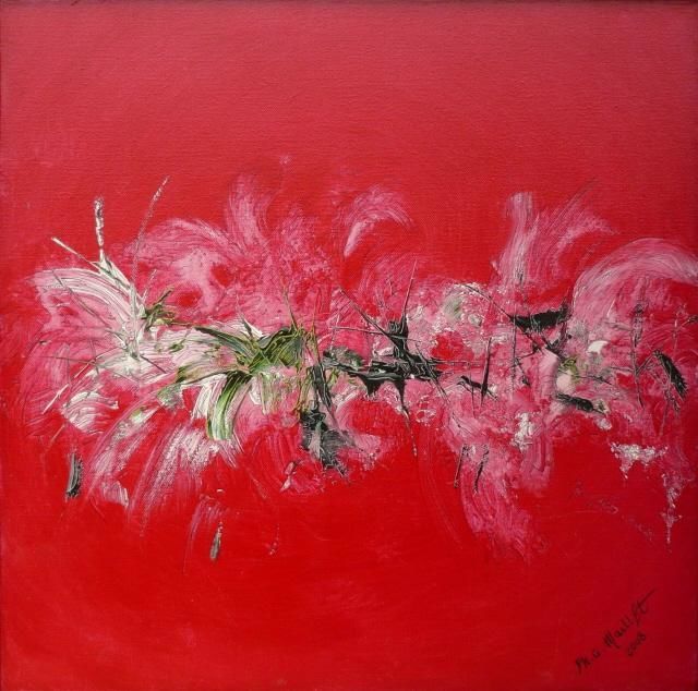 Painting titled "coton rouge" by Philippe G Maillet, Original Artwork