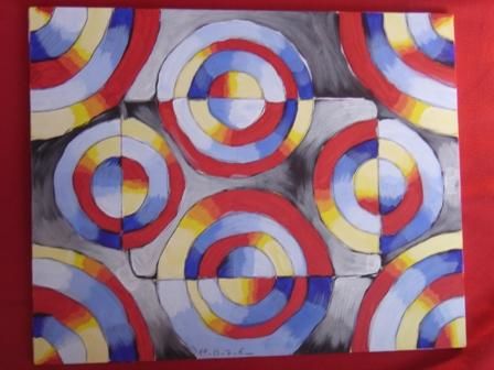 Peinture intitulée "cercles.." par Cc18, Œuvre d'art originale