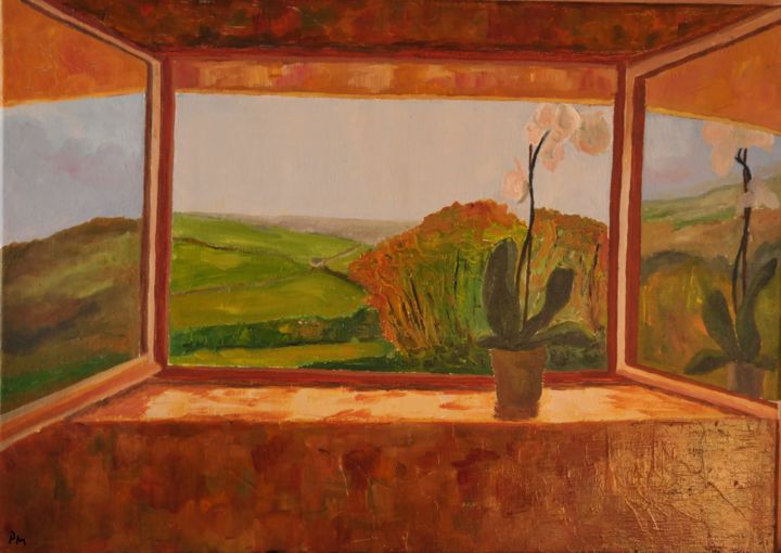 제목이 "fenêtre ouverte"인 미술작품 Philip Moreau로, 원작, 기름
