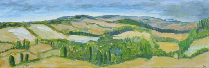 Peinture intitulée "panorama du sud Mor…" par Philip Moreau, Œuvre d'art originale, Acrylique