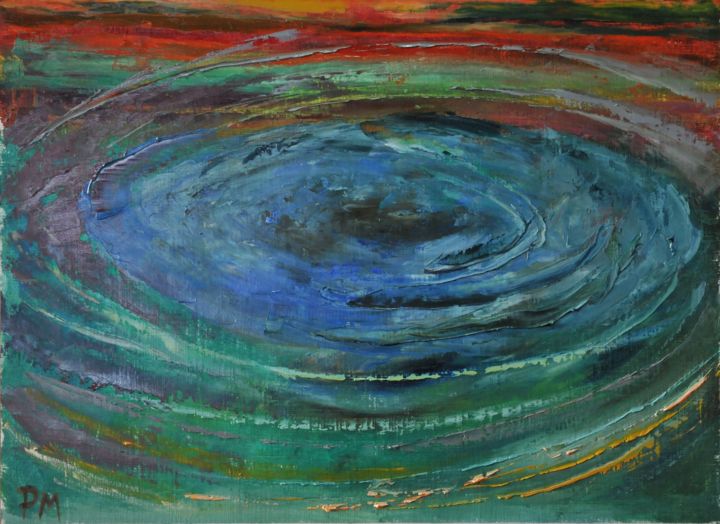 Peinture intitulée "vortex" par Philip Moreau, Œuvre d'art originale, Huile