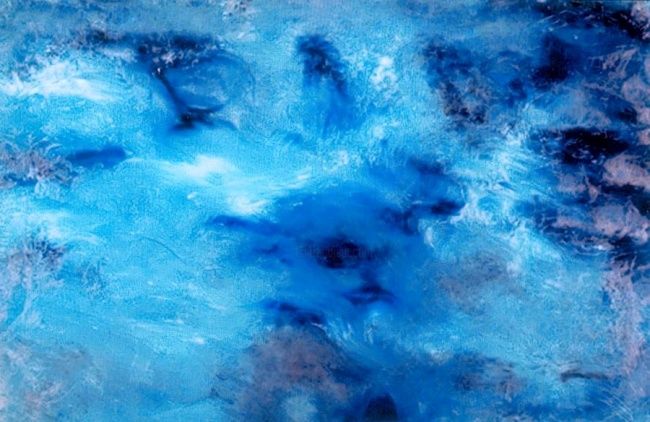 Schilderij getiteld "As deep op the ocean" door Photini Marakakis, Origineel Kunstwerk