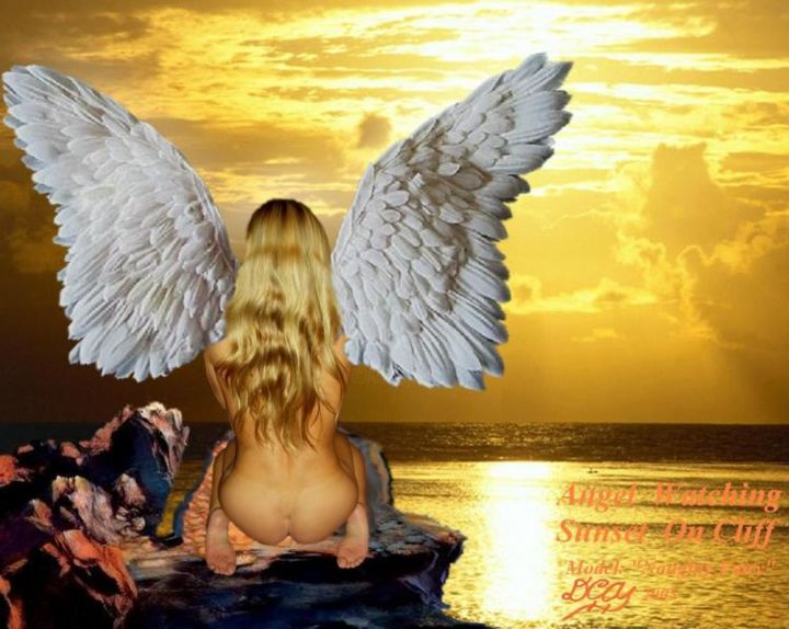 Digital Arts titled "Angel Watching Suns…" by Dc Alt, Original Artwork