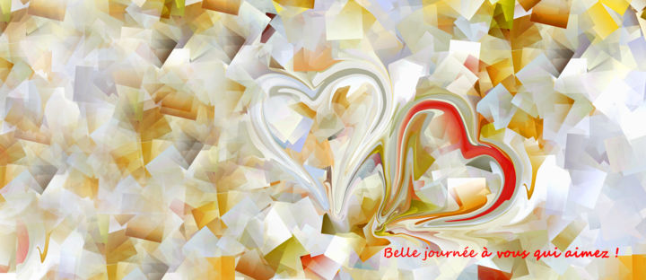 Digital Arts titled "14 février - Belle…" by Josiane Karanian Boularot, Original Artwork, 2D Digital Work