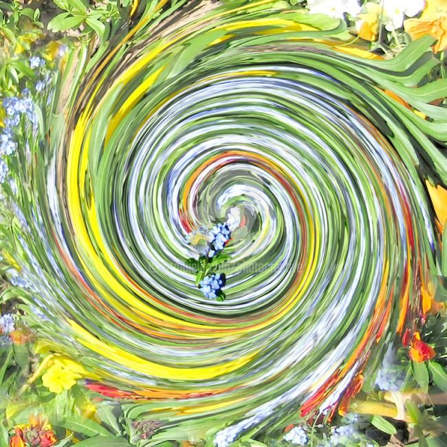 Digital Arts titled "La spirale de l'uni…" by Josiane Karanian Boularot, Original Artwork, Digital Painting