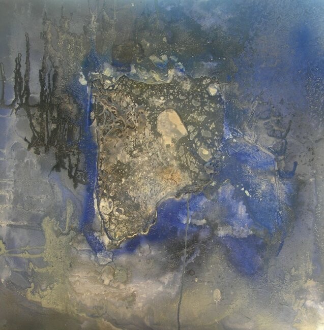 Painting titled "Blue Crash" by Photographie Par Badco, Original Artwork