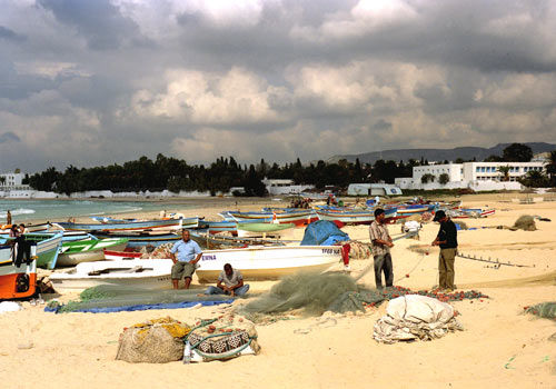 Photography titled "Plage d'Hammamet" by Michel Hervo, Original Artwork