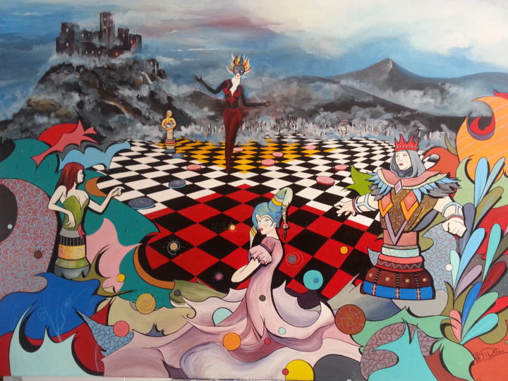 Painting titled "strategies" by Philippe Sidot Et Charlotte Carsin, Original Artwork