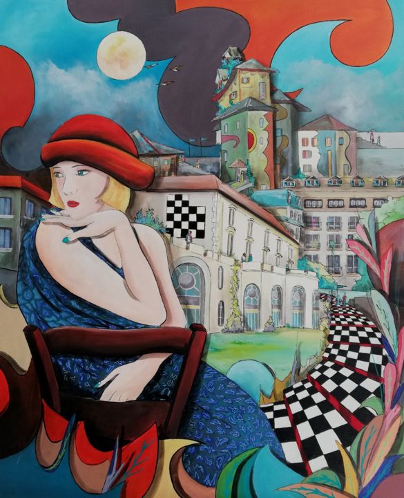 Painting titled "Rendez-vous" by Philippe Sidot Et Charlotte Carsin, Original Artwork, Oil