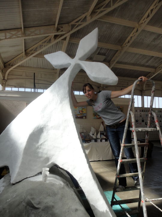 Sculpture intitulée "la voilà la blanche…" par Philippe Sidot Et Charlotte Carsin, Œuvre d'art originale