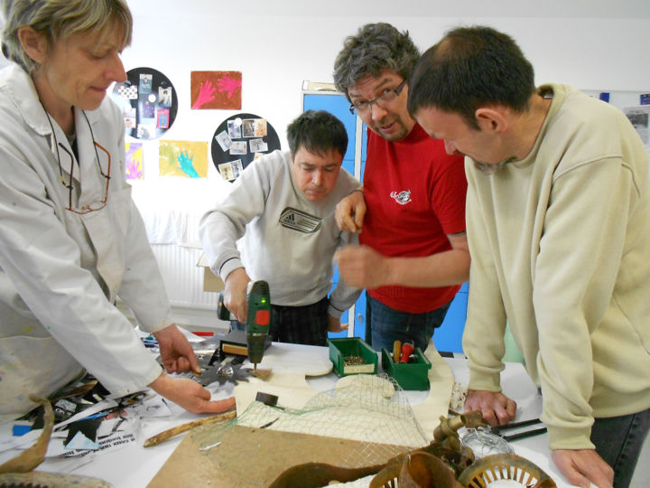 Εγκατάσταση με τίτλο "Handi-art. Tic...ta…" από Philippe Sidot Et Charlotte Carsin, Αυθεντικά έργα τέχνης, Εγκατάσταση Τέχνης