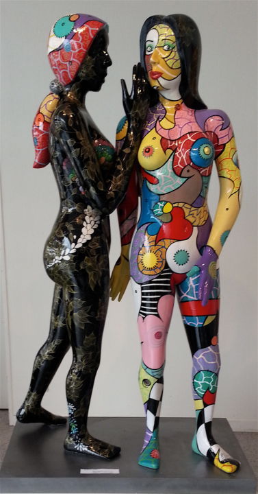 Sculpture titled "secrets de femmes" by Philippe Sidot Et Charlotte Carsin, Original Artwork, Resin