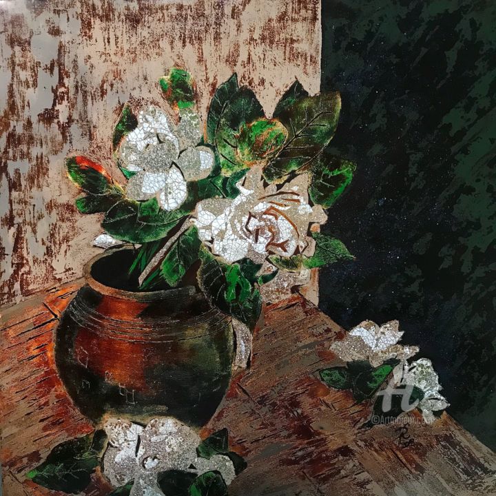 Painting titled "Remember me?" by Phuong.C Nguyen, Original Art, Lacquer