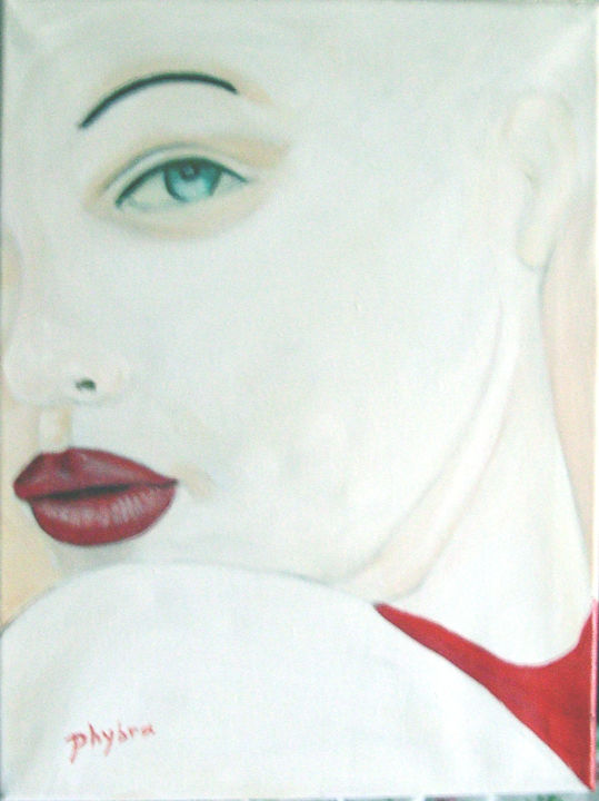 Painting titled "Suivez mon regard b…" by Phybra, Original Artwork, Oil