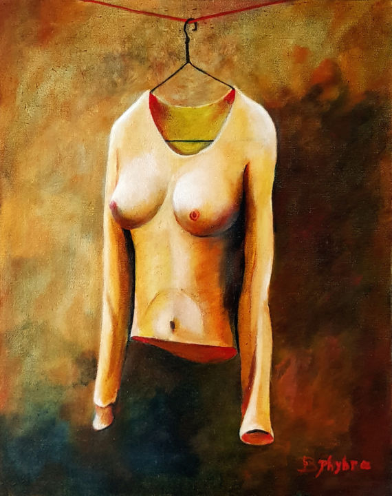 Painting titled "L'habit de noce ou…" by Phybra, Original Artwork, Oil