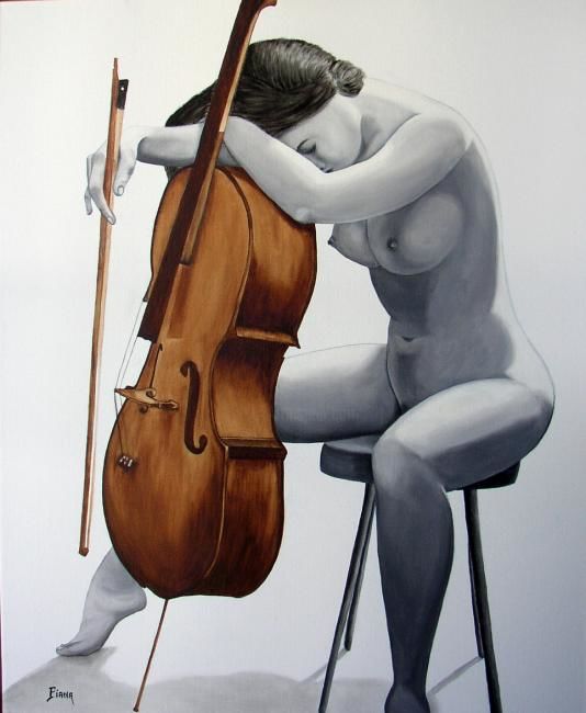 Painting titled "La musicienne" by Philippe Piana, Original Artwork, Oil