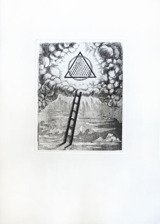 Impressões e gravuras intitulada "Universal Mind" por Pia Nicotra, Obras de arte originais, Água forte