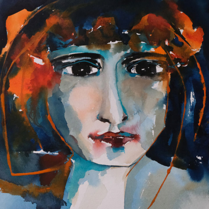 Painting titled "Carmen 14" by Véronique Piaser-Moyen, Original Artwork, Watercolor