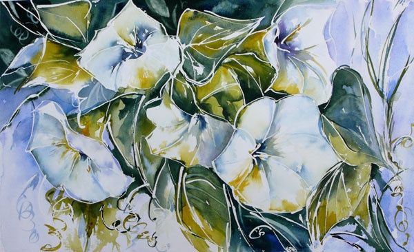 Painting titled "Volubilis" by Véronique Piaser-Moyen, Original Artwork, Watercolor