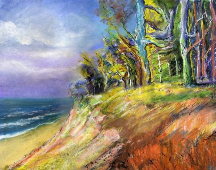 Malarstwo zatytułowany „Seaside Impression” autorstwa Ryszard Piatkowski, Oryginalna praca,