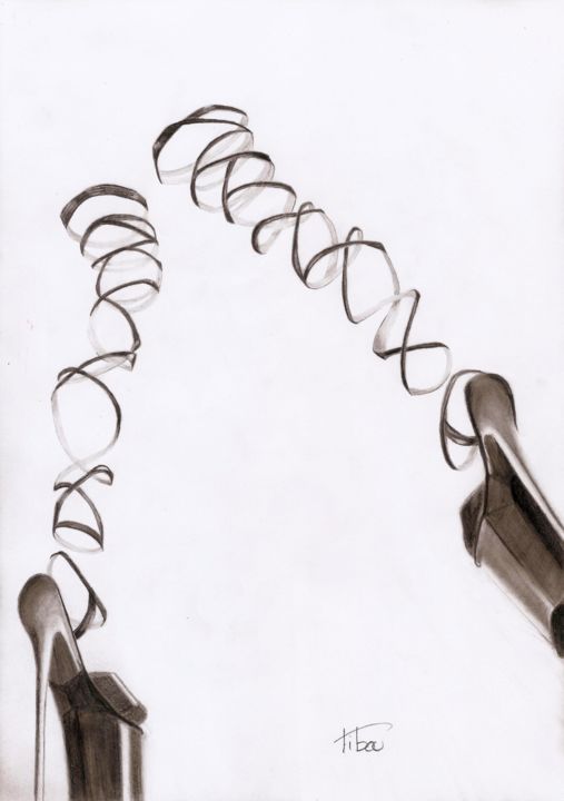Dessin intitulée "Artifices.2" par Pibou, Œuvre d'art originale, Crayon