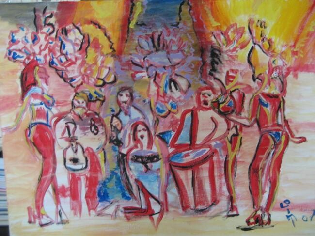 Painting titled "Carnaval" by Pico Meireles, Original Artwork